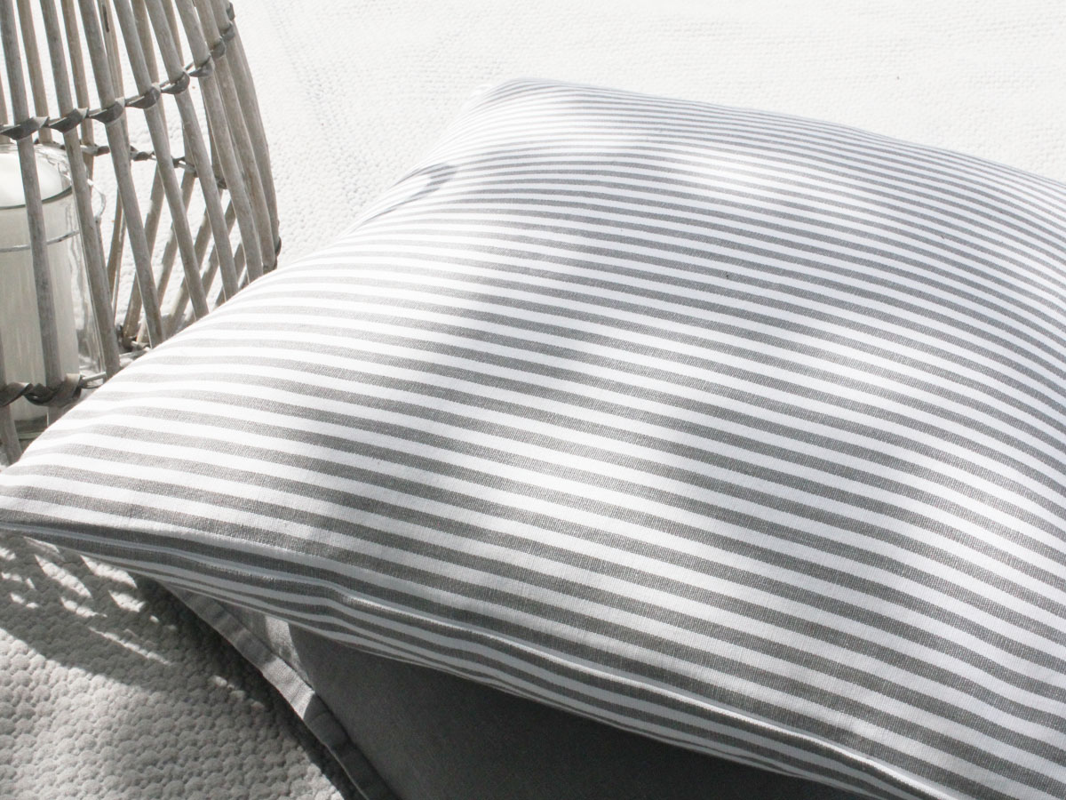Grey Stripe Cushion Hutton and Hutton