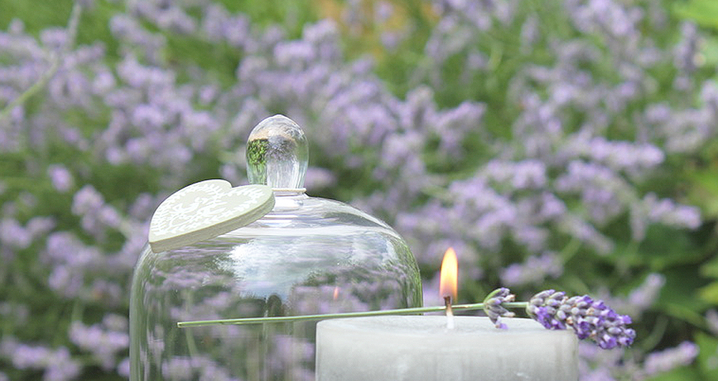 2. Glass cloche candle