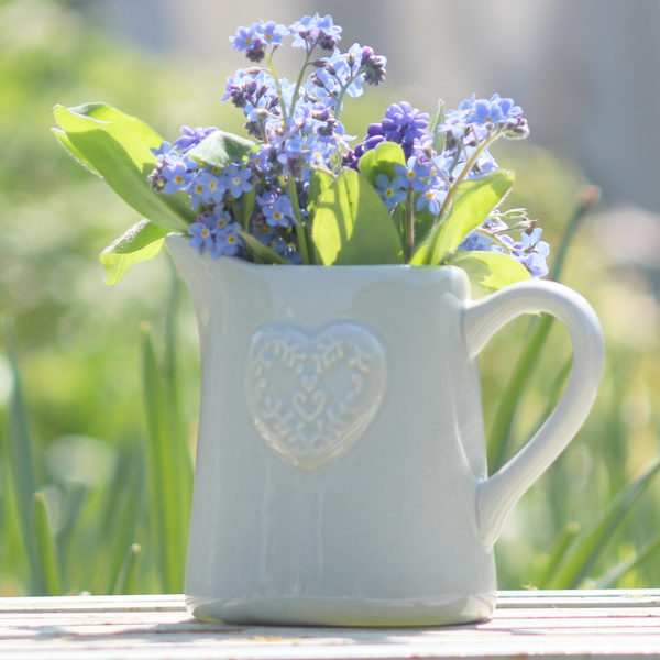 Heart Grey Jug Hutton and Hutton